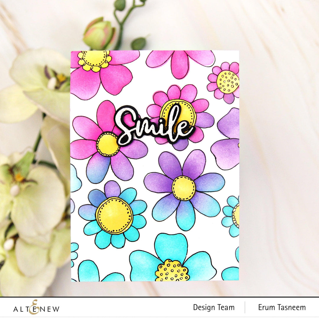 Altenew Stencil & Embossing Folder Bundle Sixties Sunshine Complete Bundle