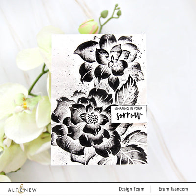 Altenew Stencil & Embossing Folder Bundle Sunshine Blossoms 3D Embossing Folder & Courageous You Coloring Stencil Bundle