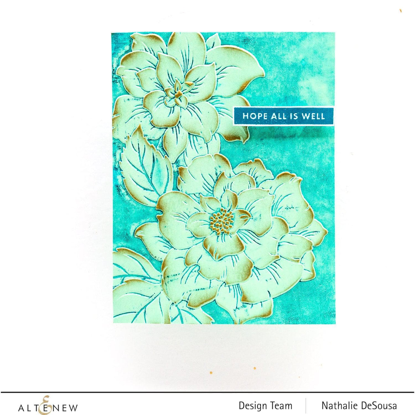 Altenew Stencil & Embossing Folder Bundle Sunshine Blossoms 3D Embossing Folder & Courageous You Coloring Stencil Bundle