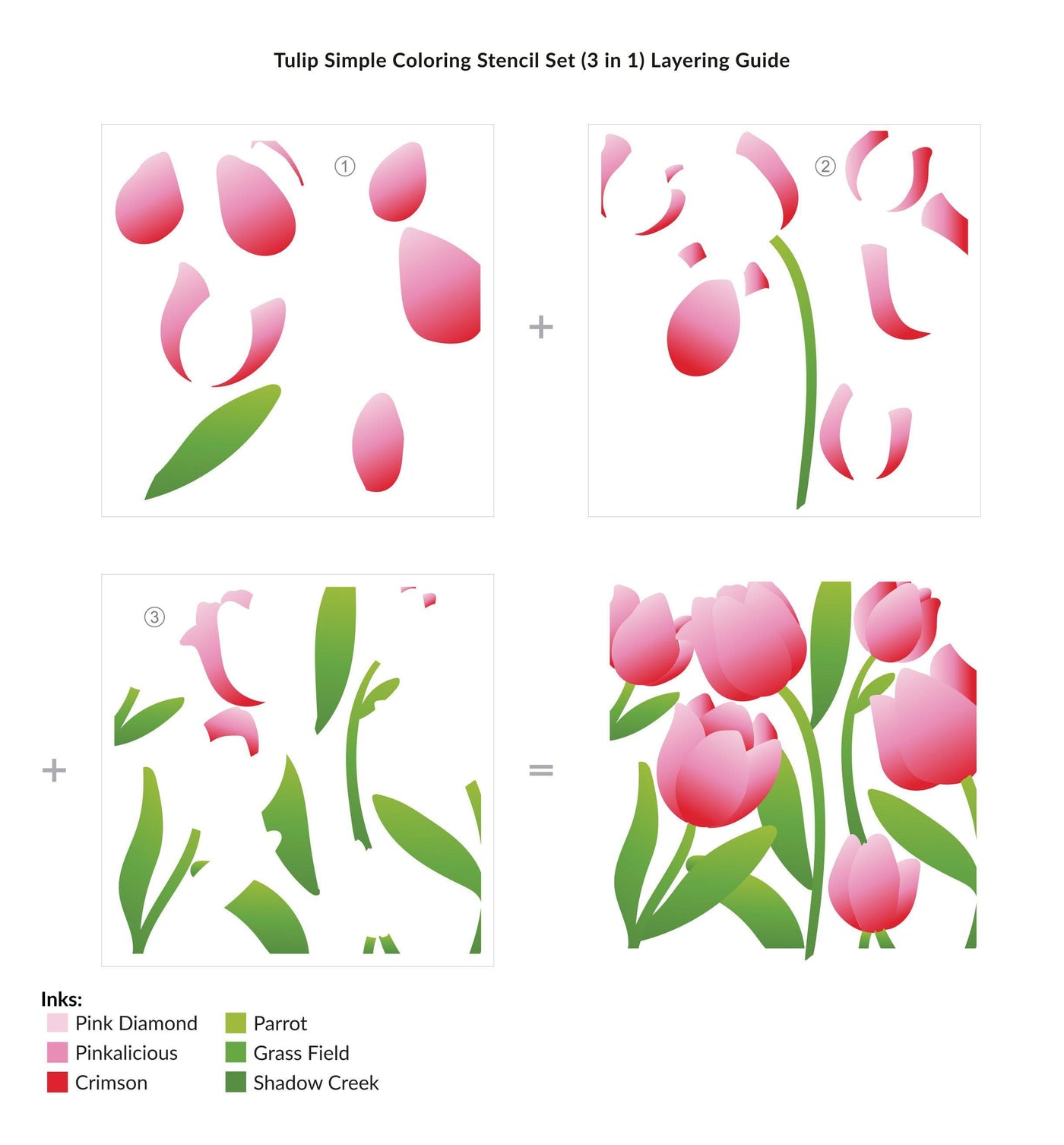 Tulip Flexible Adhesive Stencils BUTTERFLIES 3 Pack NEW!