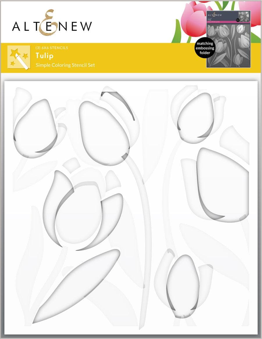 Altenew Stencil & Embossing Folder Bundle Tulip