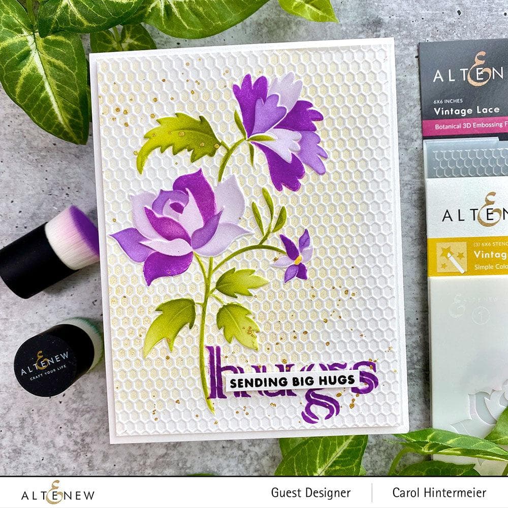 Altenew Stencil & Embossing Folder Bundle Vintage Lace Stencil & Embossing Folder Bundle
