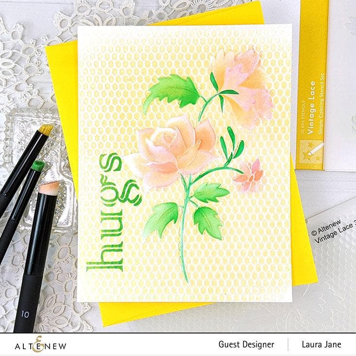 Altenew Stencil & Embossing Folder Bundle Vintage Lace Stencil & Embossing Folder Bundle