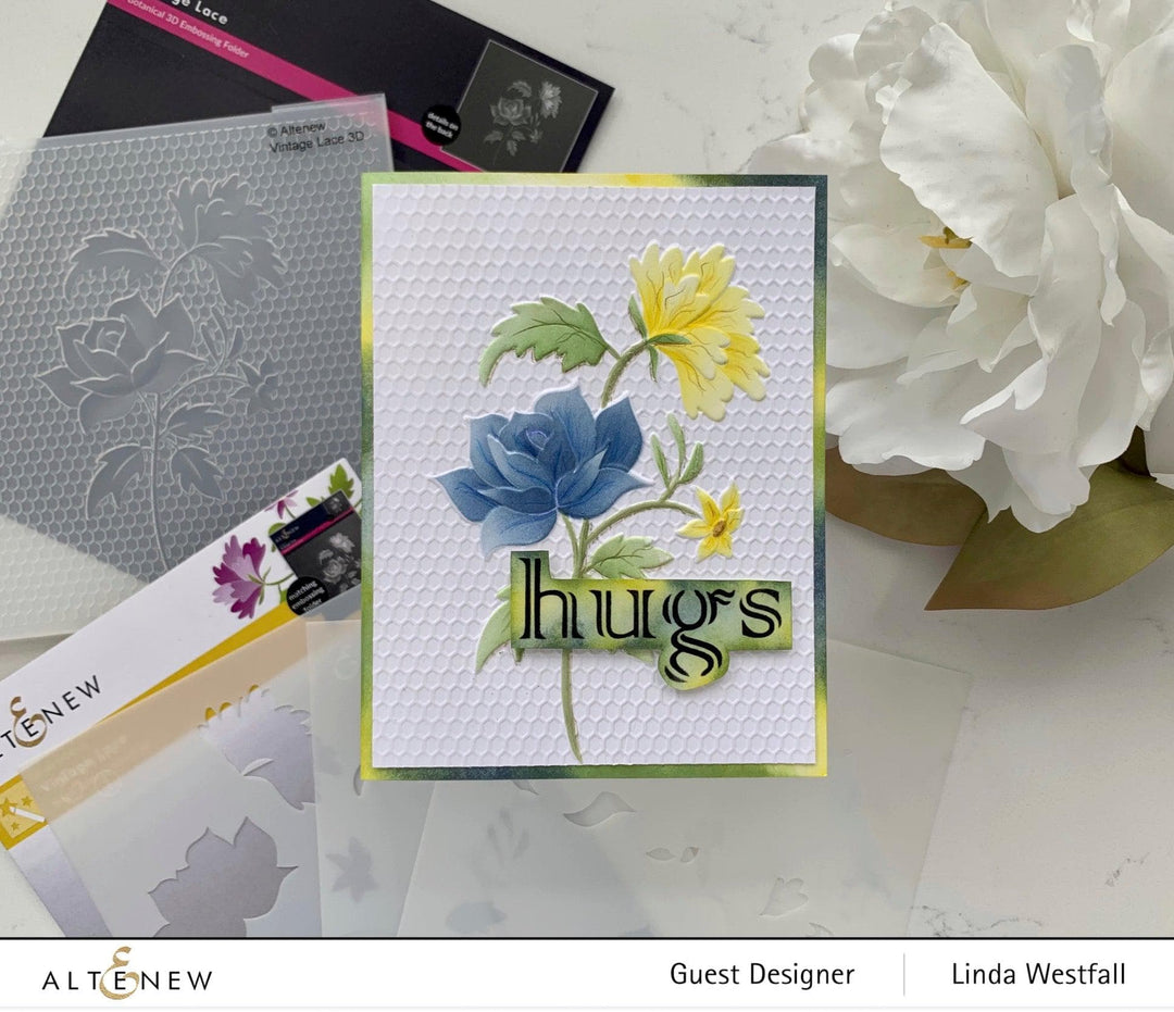 Altenew Stencil & Embossing Folder Bundle Vintage Lace Stencil & Embossing Folder Bundle