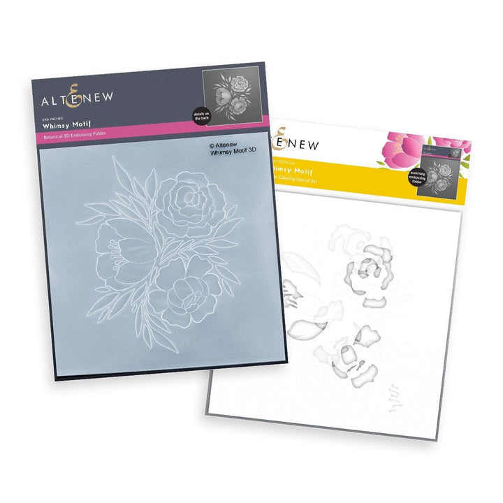 Altenew Stencil & Embossing Folder Bundle Whimsy Motif