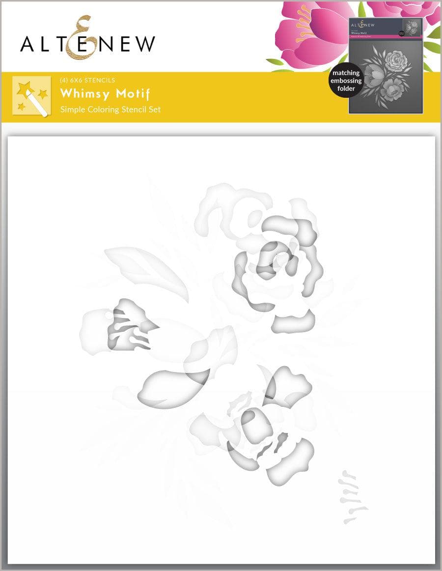 Altenew Stencil & Embossing Folder Bundle Whimsy Motif