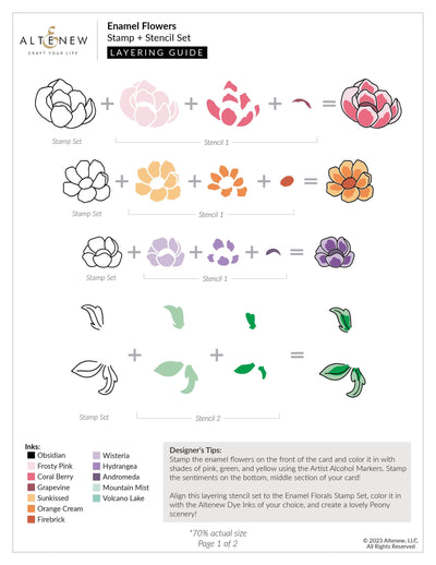 Enamel Flowers Layering Stencil Set (3 in 1)