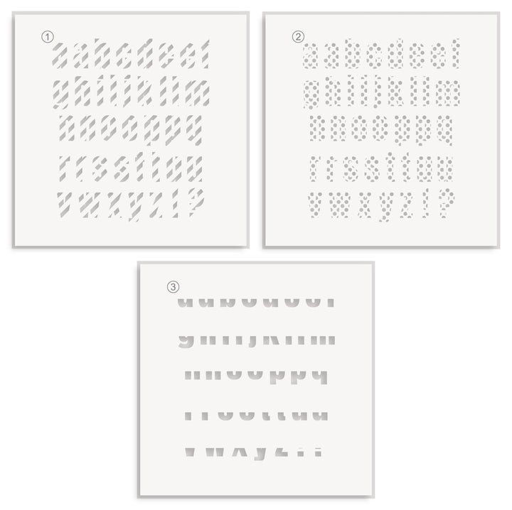 EXP Factors Stencil Essential Alpha Simple Coloring Stencil Set (3 in 1)