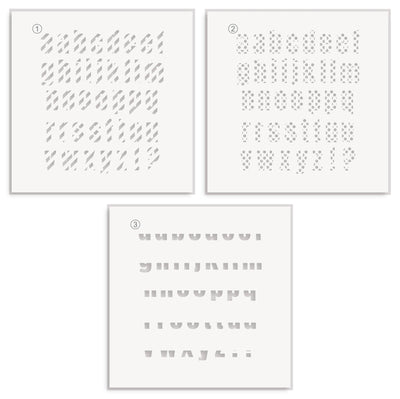 EXP Factors Stencil Essential Alpha Simple Coloring Stencil Set (3 in 1)