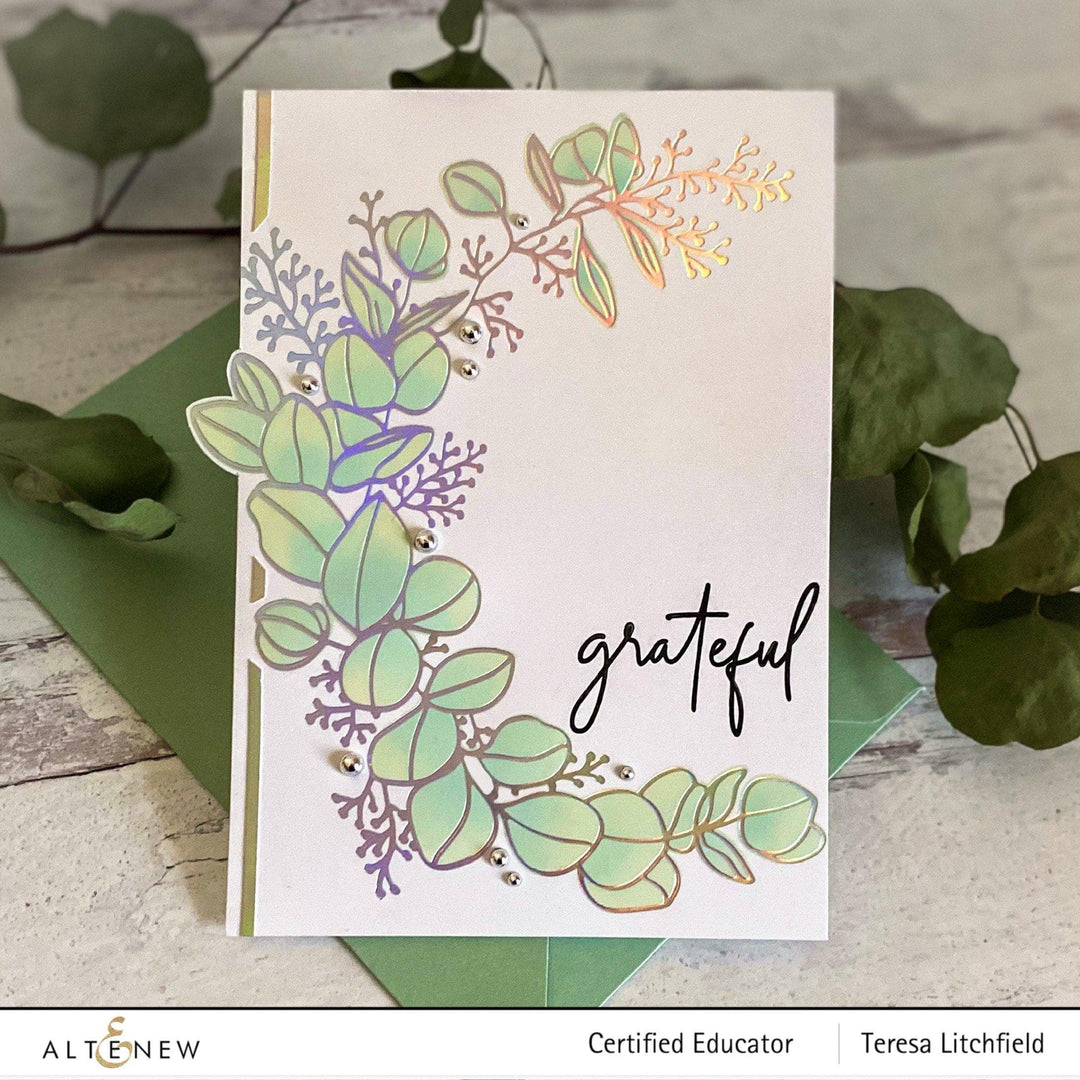 EXP Factors Stencil Eucalyptus Wreath Simple Coloring Stencil