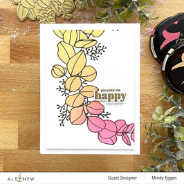 EXP Factors Stencil Eucalyptus Wreath Simple Coloring Stencil