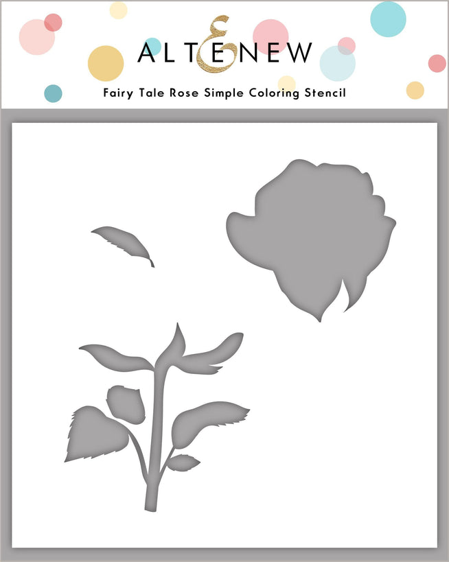 Photocentric Stencil Fairy Tale Rose Simple Coloring Stencil