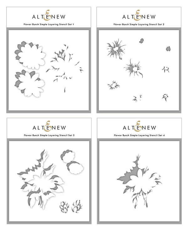 Photocentric Stencil Flower Bunch Simple Layering Stencil Set (4 in 1)