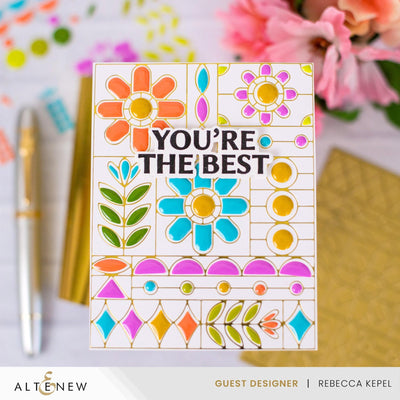 Flower Shine Simple Coloring Stencil Set (5 in 1)