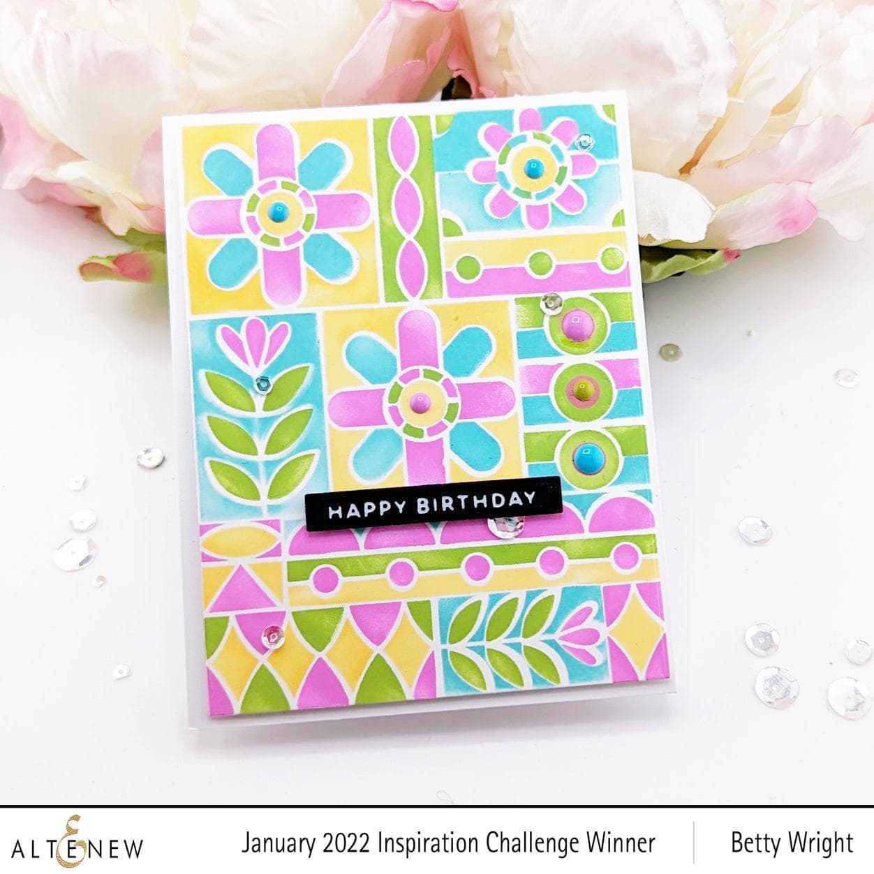 Flower Shine Simple Coloring Stencil Set (5 in 1)