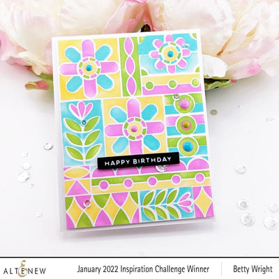 Flower Shine Simple Coloring Stencil Set (5 in 1)