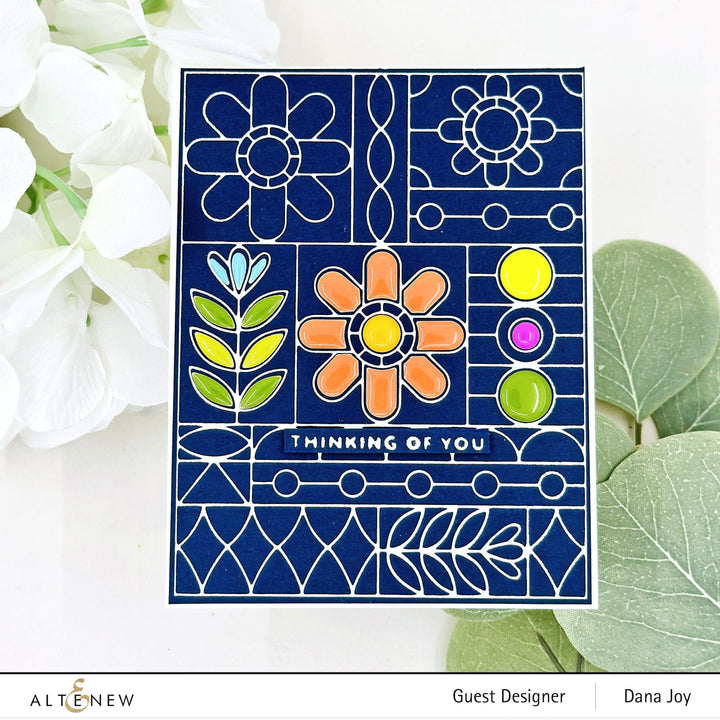 Flower Shine Simple Coloring Stencil Set (5 in 1)