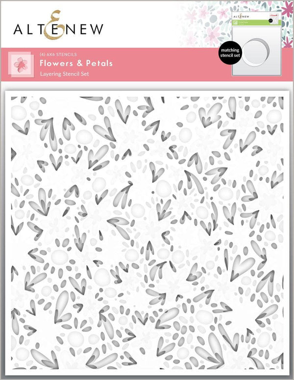 EXP Factors Stencil Flowers & Petals Layering Stencil Set (4 in 1)