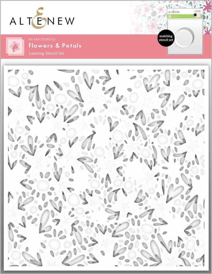 EXP Factors Stencil Flowers & Petals Layering Stencil Set (4 in 1)