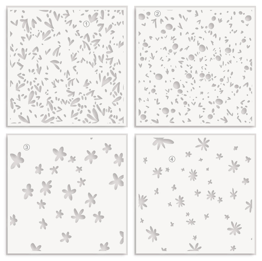 Flowers & Petals Layering Stencil Set (4 in 1)