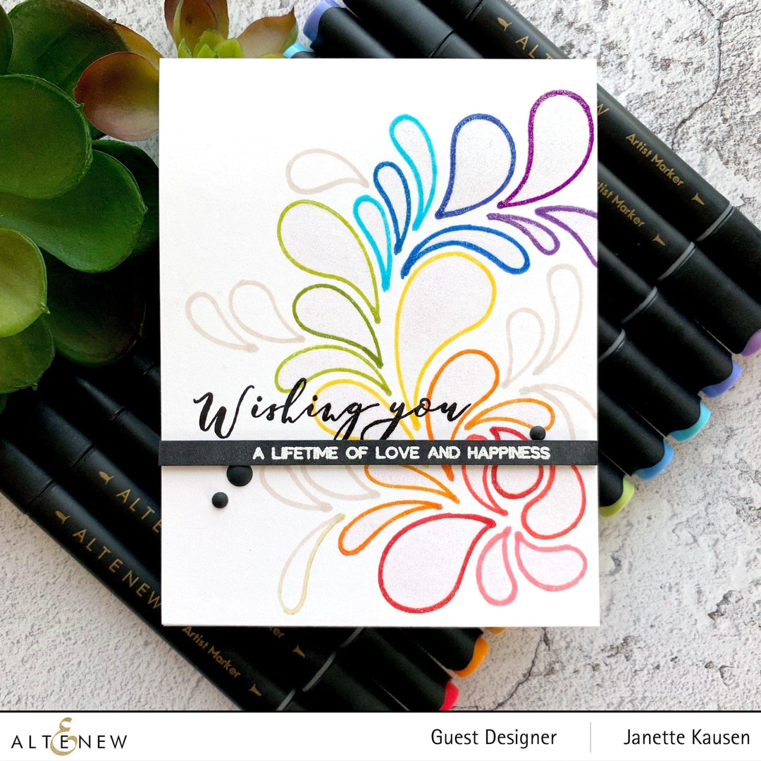 Photocentric Stencil Flowing Drops Stencil