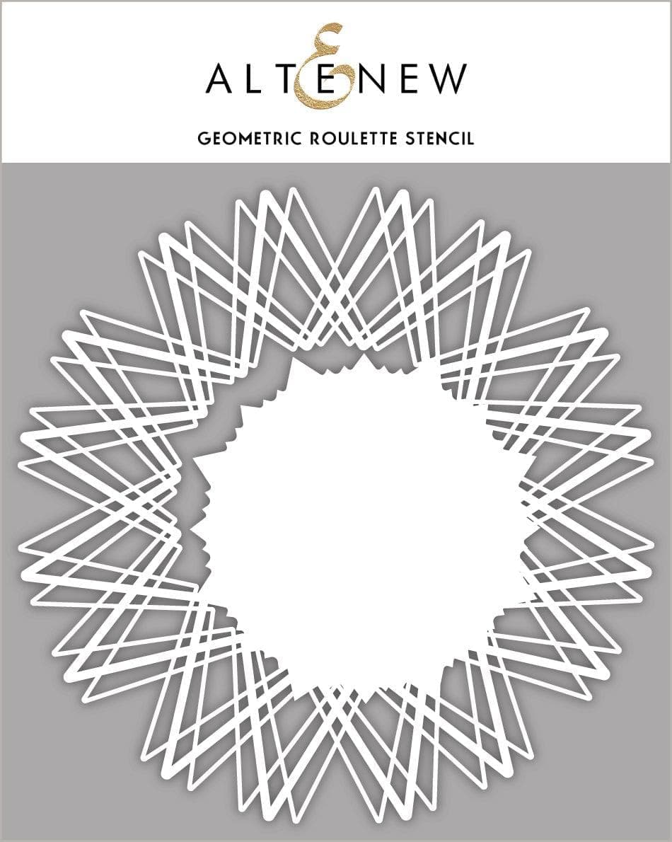 Photocentric Stencil Geometric Roulette Stencil