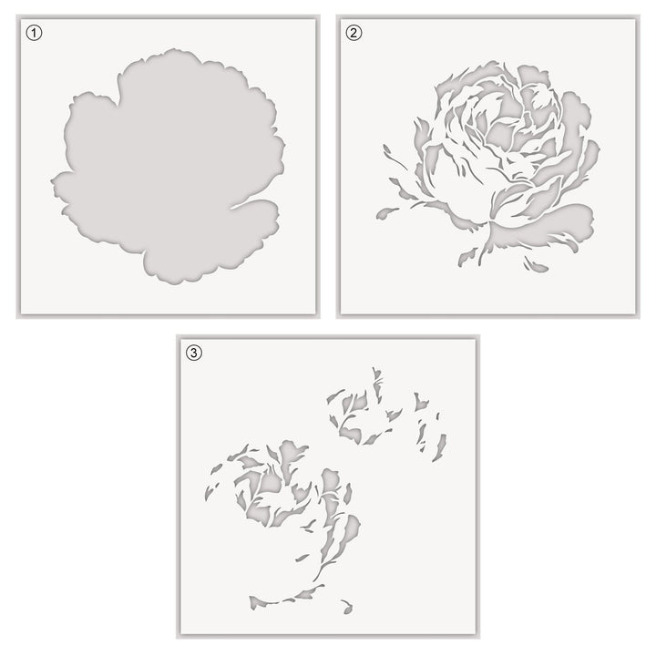 EXP Factors Stencil Gilded Rose Layering Stencil Set (3 in 1)