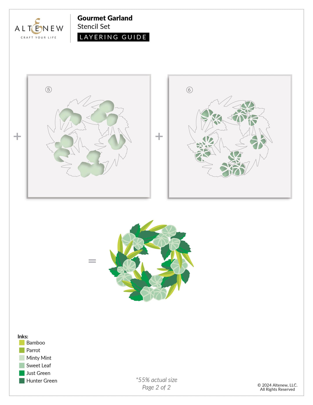 Gourmet Garland Layering Stencil Set (6 in 1)