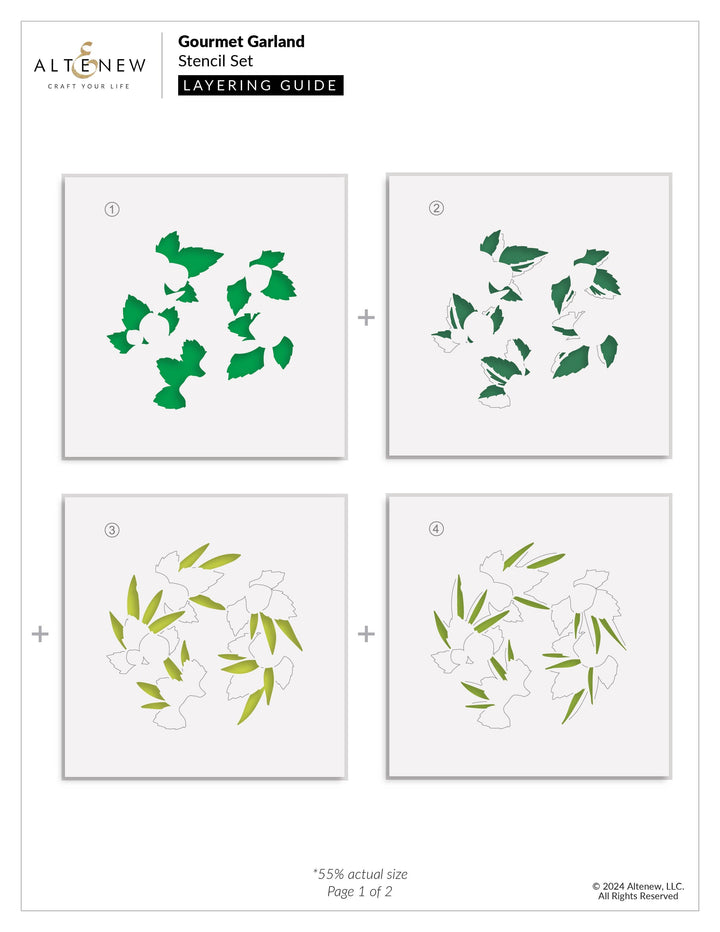 Gourmet Garland Layering Stencil Set (6 in 1)