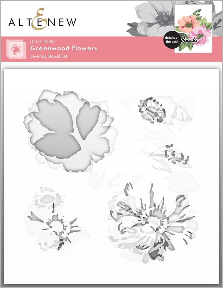 Photocentric Stencil Greenwood Flowers Stencil Set (3 in 1)