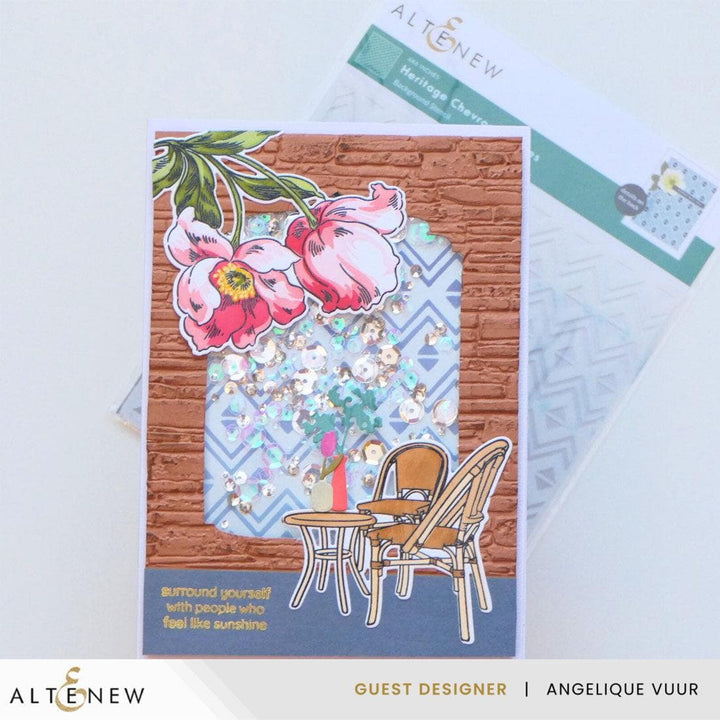 Heritage Chevron Weaves Stencil