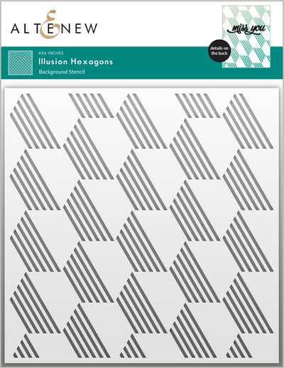 Photocentric Stencil Illusion Hexagons Stencil