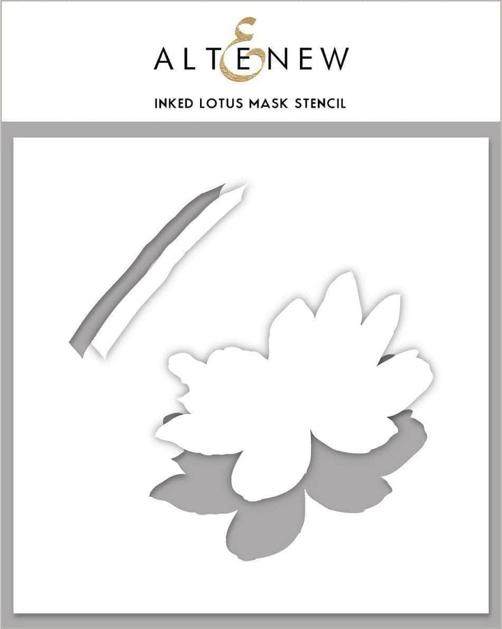 Photocentric Stencil Inked Lotus Mask Stencil