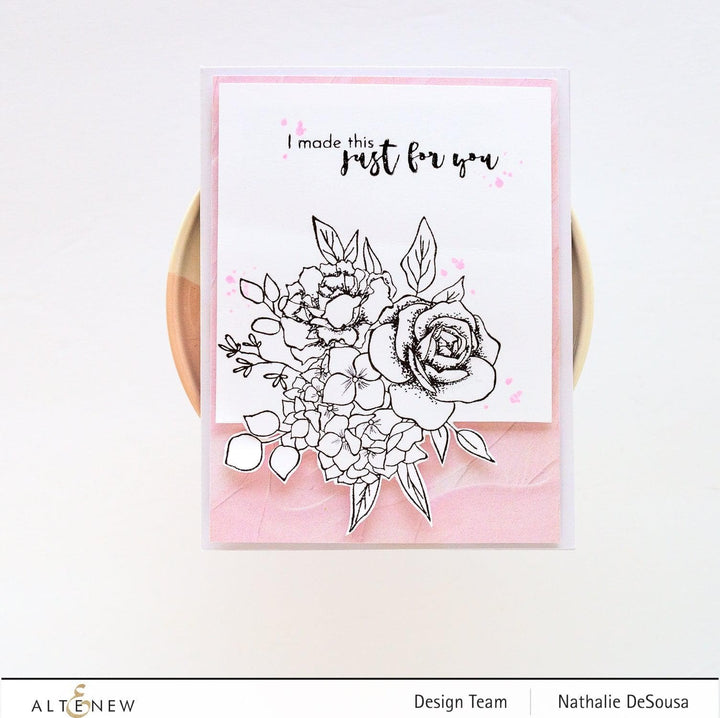 Photocentric Stencil Inky Bouquet Simple Coloring Stencil