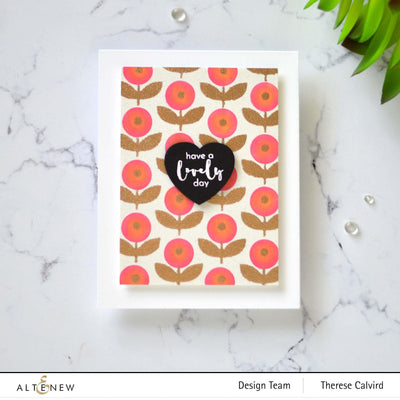 Photocentric Stencil Inky Bouquet Simple Coloring Stencil