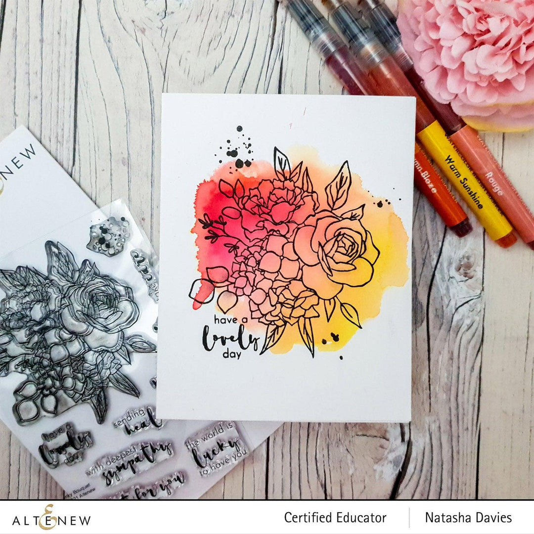 Photocentric Stencil Inky Bouquet Simple Coloring Stencil