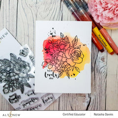 Photocentric Stencil Inky Bouquet Simple Coloring Stencil