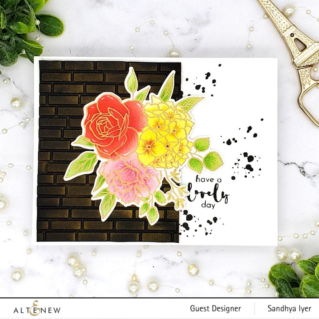 Photocentric Stencil Inky Bouquet Simple Coloring Stencil