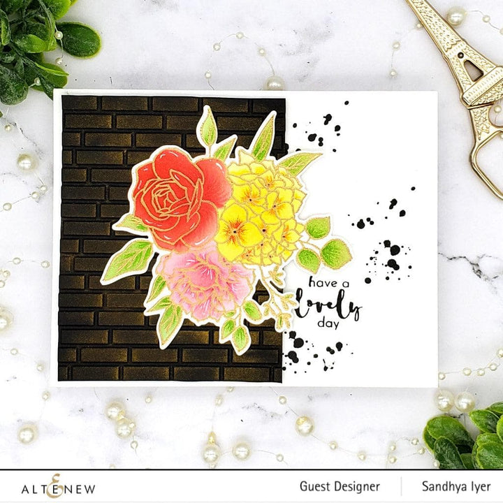 Photocentric Stencil Inky Bouquet Simple Coloring Stencil