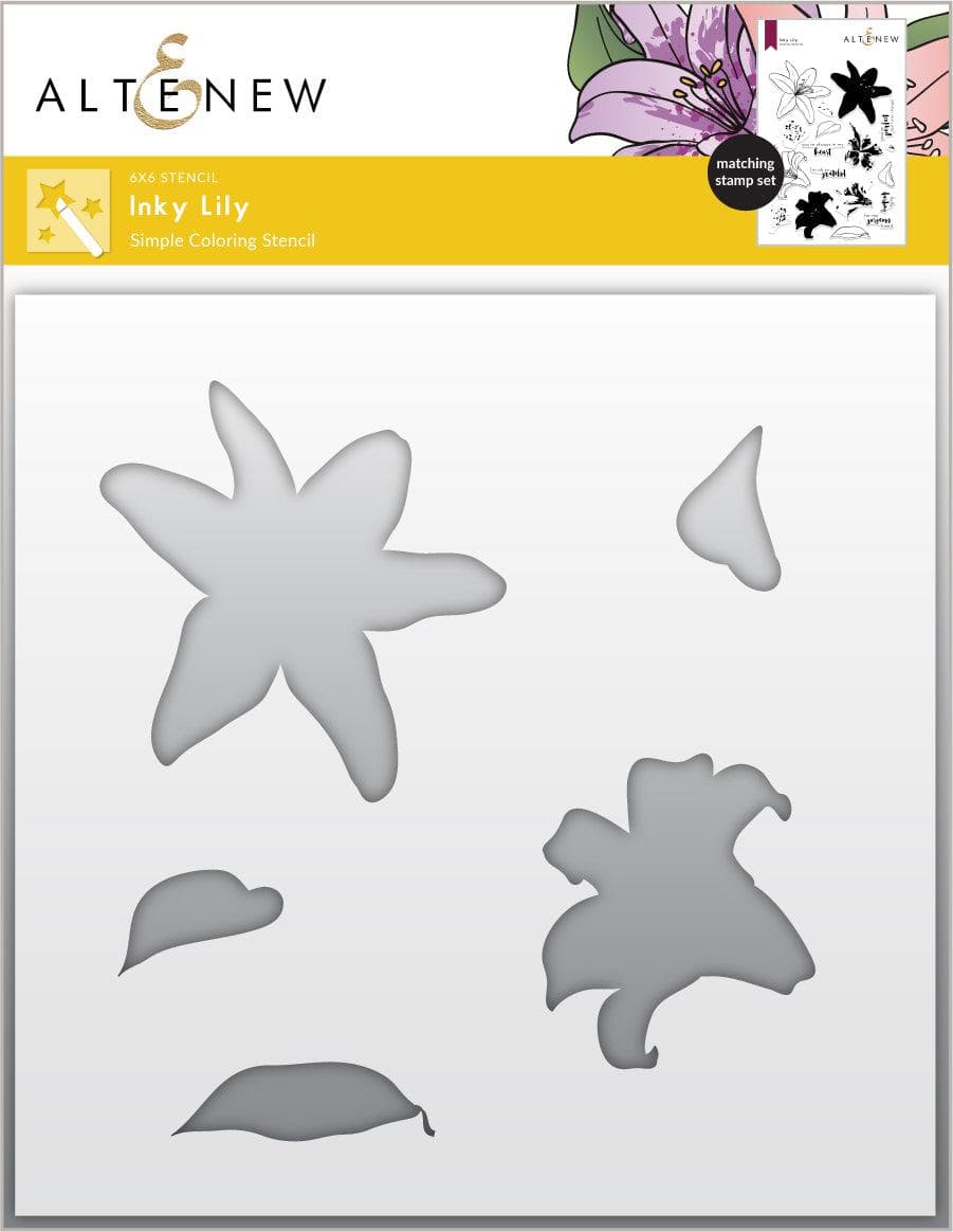 Photocentric Stencil Inky Lily Simple Coloring Stencil