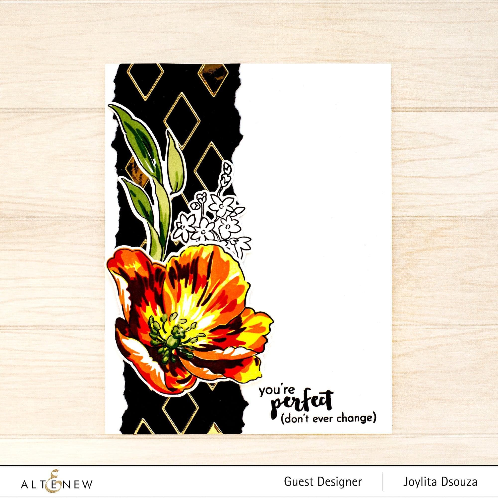 Inky Lily Simple Coloring Stencil | Altenew