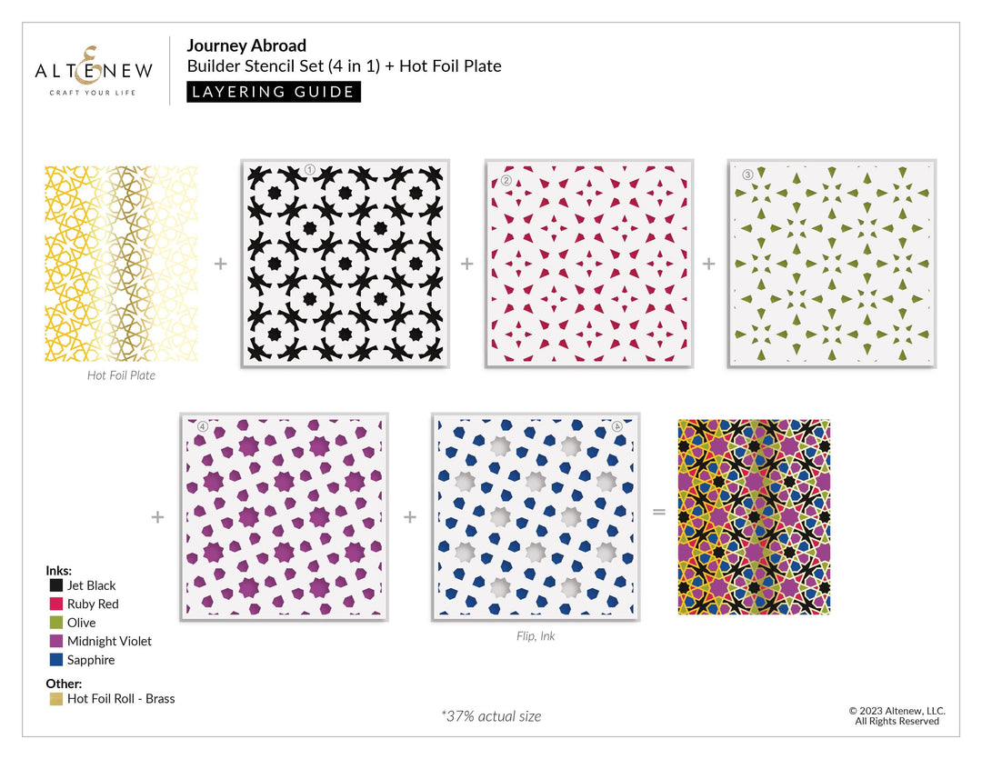 Journey Abroad Builder Stencil Set 4 In 1