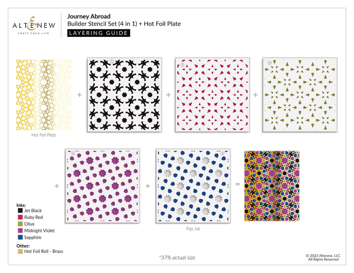 Journey Abroad Builder Stencil Set 4 In 1