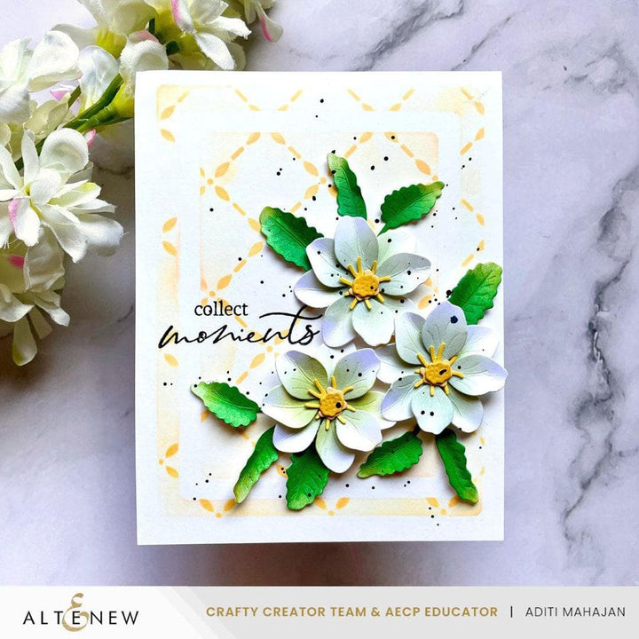 Lattice Blossoms Stencil