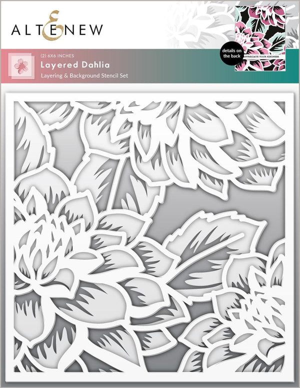 EXP Factors Stencil Layered Dahlia A & B Stencil Set
