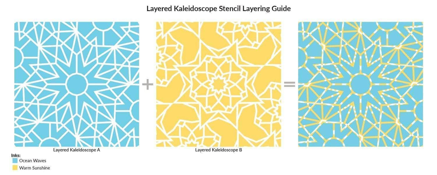 EXP Factors Stencil Layered Kaleidoscope A & B Stencil Set