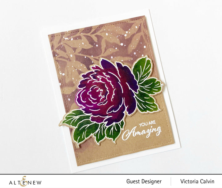 Photocentric Stencil Leaf Bed Stencil