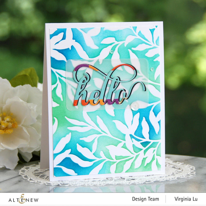 Photocentric Stencil Leaf Bed Stencil