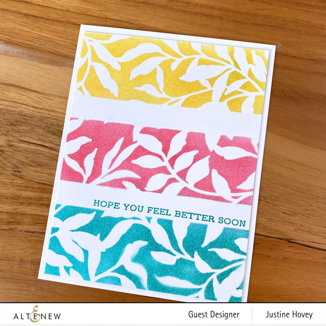 Photocentric Stencil Leaf Bed Stencil