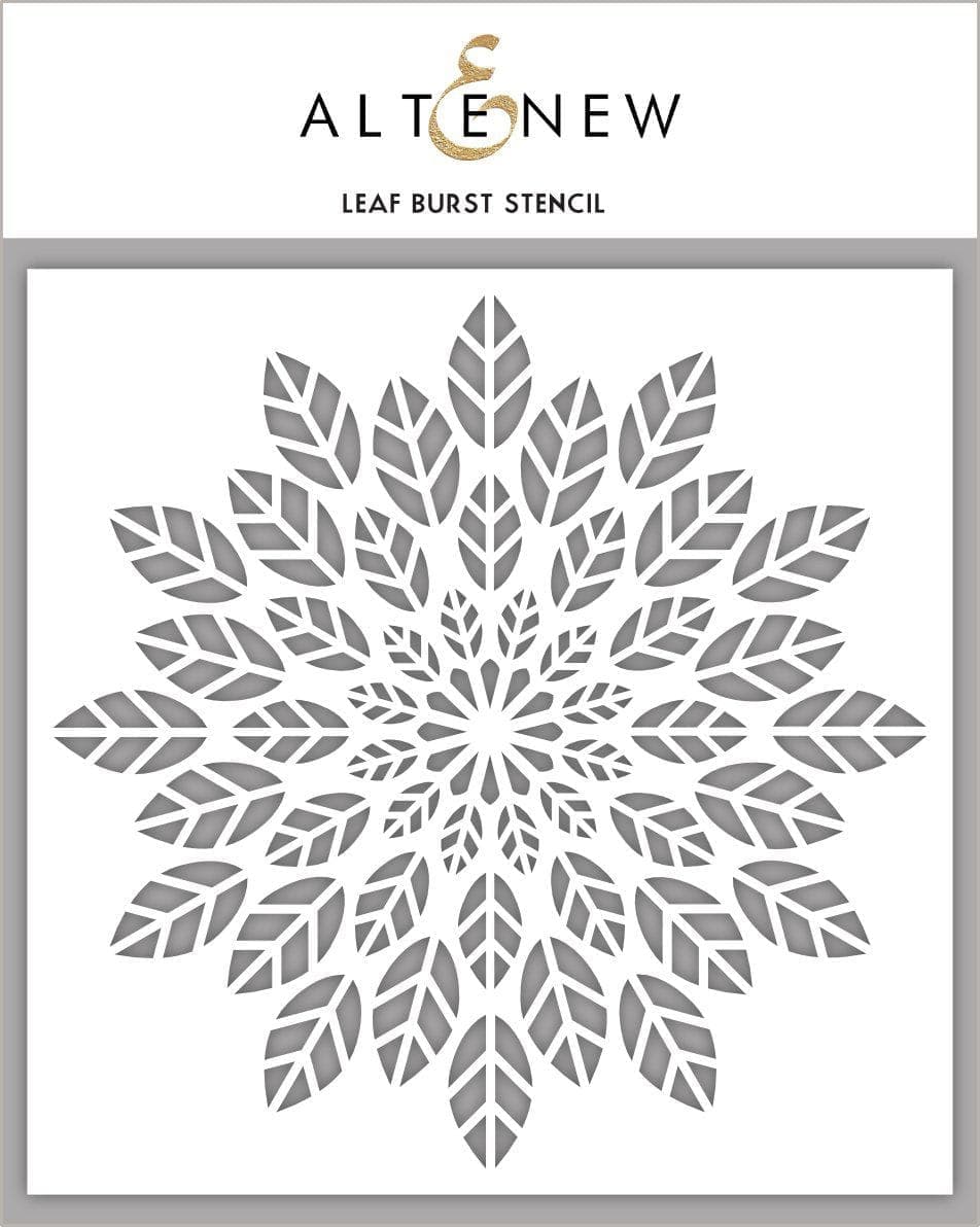 Photocentric Stencil Leaf Burst Stencil